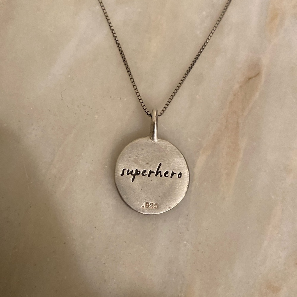 925 silver superhero necklace